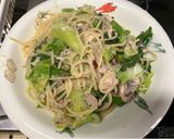 春キャベツと鯖の水煮缶のパスタ作り方5写真