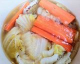冬今日の夕飯！豚バラ白菜人参のポトフ主菜作り方8写真