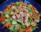 鶏むね肉を荒挽きマスタードめんつゆドレで作り方7写真