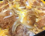 🔰ご飯が止まらない！とろ〜り豚カツロースの卵とじ作り方5写真