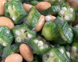 オクラと蒸し大豆とツナのポン酢和え♪作り方4写真