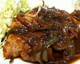 豚カツ用肉で豚の生姜焼＠野菜たっぷりタレ作り方10写真
