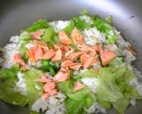 レタスと塩ジャケのチャーハン作り方3写真