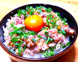 簡単！　鯵のなめろう丼、イサキでもＯＫ！作り方4写真
