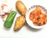 韓国の家庭料理 豚じゃが キムチ炒め作り方1写真