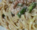 簡単濃厚クリーミー♪海老とアスパラパスタ作り方6写真