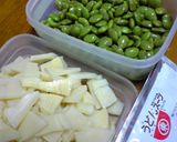 超簡単！枝豆とぎんなん入り★たけのこご飯作り方2写真