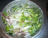 豚しゃぶの香味野菜サラダ巻き作り方1写真