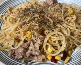 スパゲティ・豚こまとコーンともやし作り方6写真