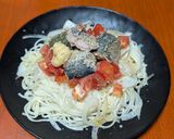 サバ缶とトマトの簡単ぶっかけサラダ素麺作り方6写真