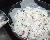 シューマイの皮で飾った蒸し肉団子作り方4写真