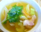 ほっとおいしい☆セロリとベーコンのスープ作り方8写真