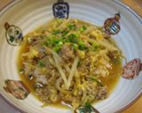 卵入り❤坦々スープかけご飯作り方4写真