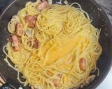 卵を使った濃厚クリームパスタ作り方8写真