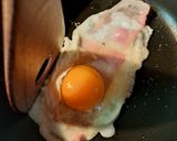 お弁当の隙間ベーコンエッグ作り方1写真
