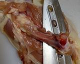 鶏肉下ごしらえ骨付き手羽中の骨抜き下処理作り方29写真