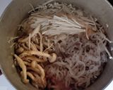 鶏ささみ肉と 白滝 エノキの ごま味噌煮✿作り方5写真