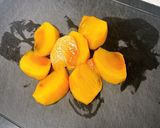 柿とパクチーとクリームチーズのサラダ作り方1写真