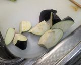 茄子ピーマンと豚バラの甘味噌炒め作り方2写真