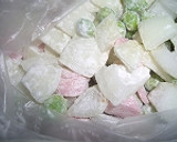 えんどう豆と新玉ねぎのかきあげ作り方2写真