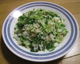 カリカリちりめんじゃこと水菜のチャーハン作り方3写真