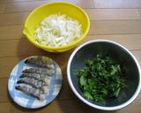 海老とセロリの葉と新玉ねぎのかき揚げ作り方1写真