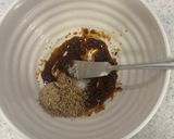 モロヘイヤとなめことおくらのごま味噌和え作り方5写真