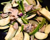 なすとピーマンと豚こま肉で簡単野菜カレー作り方3写真