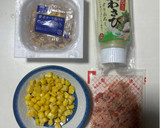 コーンと鰹節の納豆わさび和え作り方1写真