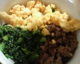 ほうれん草もバクバク食べれる！そぼろ丼♪作り方4写真