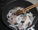 豚キムチ丼作り方1写真