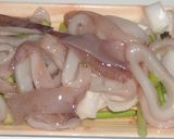 イカ＆にんにくの芽＆玉葱の生姜醤油炒め作り方2写真