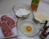 お箸で切れるとんかつ～作り方1写真