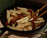 蕪とベーコンのホワイトクリームパスタ作り方3写真