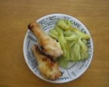 焼きナスと手羽元のマスタード醤油作り方2写真