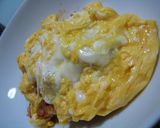 炊飯器で楽チキンライスdeオムライス作り方3写真