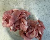 絶品！豚こまとれんこんの黒酢炒め作り方1写真