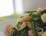 黒キャベツと小海老のパスタ作り方9写真