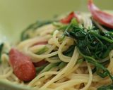 セリとソーセージの春パスタ作り方6写真