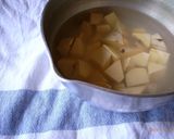 サツマイモとガルバンゾ＝ひよこ豆のサラダ作り方1写真
