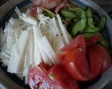 しゃきしゃきつるつる♫♬そうめんサラダ作り方1写真