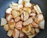 節約簡単夕飯主菜じゃがいも鶏胸中華黒酢炒め肉料理作り方9写真