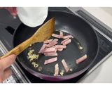 そら豆とベーコンのクリームパスタ★動画★作り方16写真