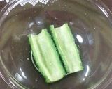 ゴーヤに入った豆腐サラダ作り方1写真