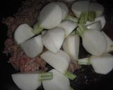 蕪と牛肉の炒め煮作り方3写真