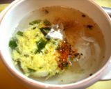 ピリ辛☆ふんわりたまごスープde麺ごはん作り方2写真