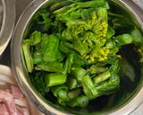 【簡単】生米から作る菜の花リゾット作り方1写真