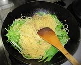 ツナ缶と水菜の和風パスタ作り方2写真