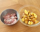 新じゃがいもとチキンの照り焼きバター作り方1写真
