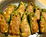 ピーマンの熟成チーズ入り肉詰め作り方7写真